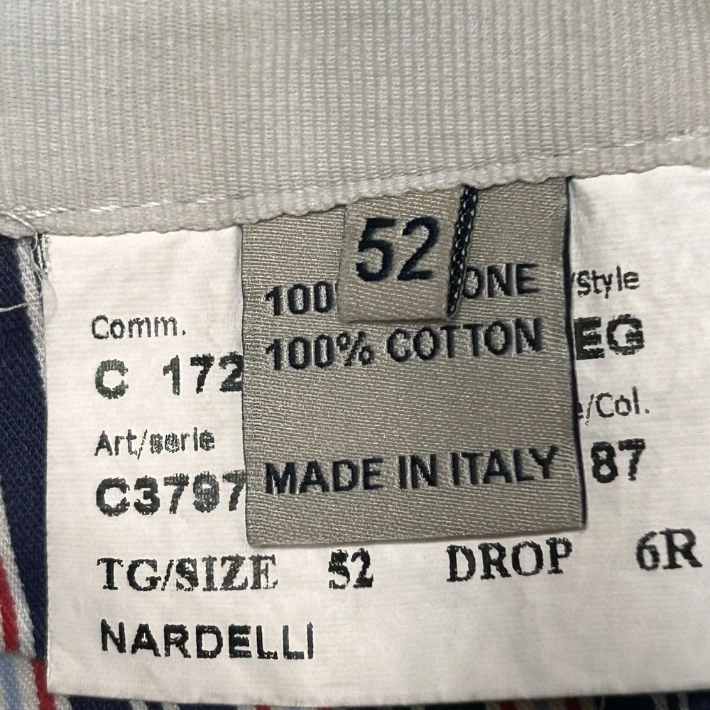 Angelo Nardelli Chino Mens Italy Size 52 (US Waist‎ 35-36) Beige Cotton Pants